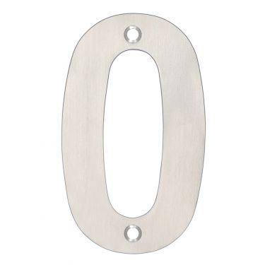 Click Here To Enlarge This Photo Of ZSN00BSS - Zoo Hardware Numeral &lpar;No 0&rpar; 102mm Satin Stainless Steel