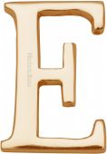 C1565 2 E-PB Heritage Brass Alphabet E Pin Fix 51mm &lpar;2"&rpar; Polished Brass Finish