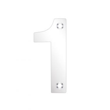 Click Here To Enlarge This Photo Of ZSN01APS - Zoo Hardware Numeral &lpar;No 1&rpar; 75mm Polished Stainless
