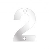 ZSN02APS - Zoo Hardware Numeral &lpar;No 2&rpar; 75mm Polished Stainless