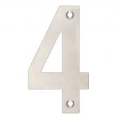 ZSN04BSS - Zoo Hardware Numeral &lpar;No 4&rpar; 102mm Satin Stainless Steel