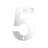 ZSN05APS - Zoo Hardware Numeral &lpar;No 5&rpar; 75mm Polished Stainless