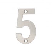 ZSN05ASS - Zoo Hardware Numeral &lpar;No 5&rpar; 75mm Satin Stainless Steel