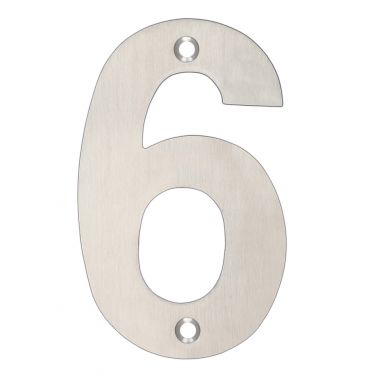 Click Here To Enlarge This Photo Of ZSN06BSS - Zoo Hardware Numeral &lpar;No 6 & 9&rpar; 102mm Satin Stainless Steel