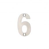 ZSN06SS - Zoo Hardware Numeral &lpar;No 6 & 9&rpar; 50mm Satin Stainless Steel