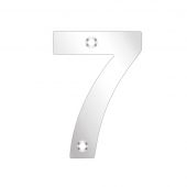 ZSN07APS - Zoo Hardware Numeral &lpar;No 7&rpar; 75mm Polished Stainless