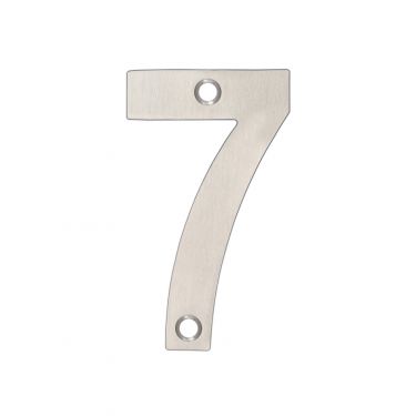 Click Here To Enlarge This Photo Of ZSN07ASS - Zoo Hardware Numeral &lpar;No 7&rpar; 75mm Satin Stainless Steel