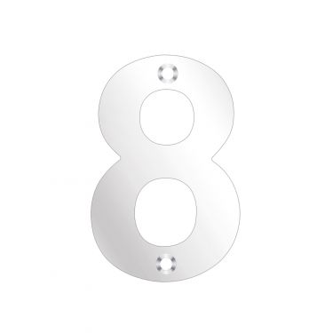 Click Here To Enlarge This Photo Of ZSN08APS - Zoo Hardware Numeral &lpar;No 8&rpar; 75mm Polished Stainless