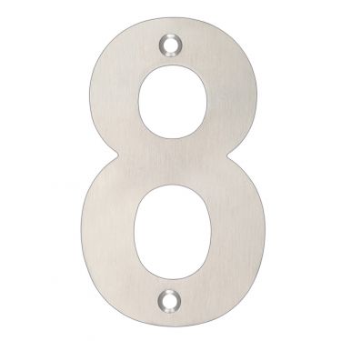 Click Here To Enlarge This Photo Of ZSN08BSS - Zoo Hardware Numeral &lpar;No 8&rpar; 102mm Satin Stainless Steel