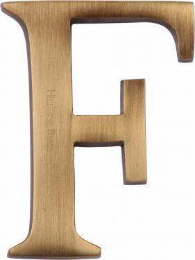 Click Here To Enlarge This Photo Of C1565 2 F-AT Heritage Brass Alphabet F Pin Fix 51mm &lpar;2"&rpar; Antique Brass Finish