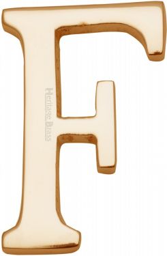 Click Here To Enlarge This Photo Of C1565 2 F-PB Heritage Brass Alphabet F Pin Fix 51mm &lpar;2"&rpar; Polished Brass Finish