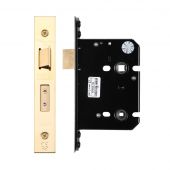 ZUKB76PVD - Zoo Hardware Architectural Heavy Duty Bathroom Lock 76mm &lpar;57mm backset&rpar; PVD Stainless Brass