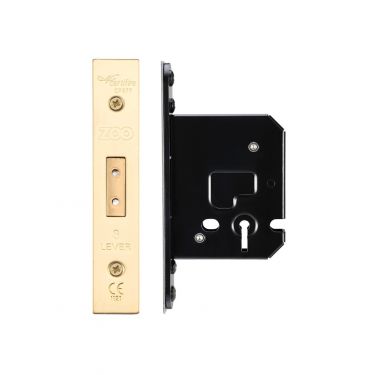 Click Here To Enlarge This Photo Of ZUKD364PVD - Zoo Hardware Architectural Heavy Duty 3 Lever Deadlock 64mm &lpar;45mm backset&rpar; PVD Stainless Brass