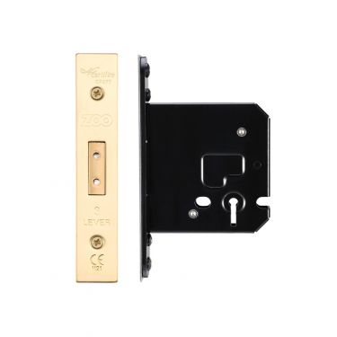 Click Here To Enlarge This Photo Of ZUKD376PVD - Zoo Hardware Architectural Heavy Duty 3 Lever Deadlock 76mm &lpar;57mm backset&rpar; PVD Stainless Brass