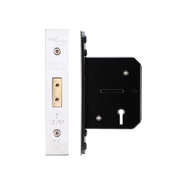 Click Here To Enlarge This Photo Of ZUKD564SS - Zoo Hardware Architectural Heavy Duty 5 Lever Deadlock 64mm &lpar;45mm backset&rpar; Satin Stainless Steel