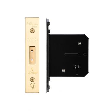 Click Here To Enlarge This Photo Of ZUKD576PVD - Zoo Hardware Architectural Heavy Duty 5 Lever Deadlock 76mm &lpar;57mm backset&rpar; PVD Stainless Brass