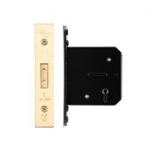 ZUKD576PVD - Zoo Hardware Architectural Heavy Duty 5 Lever Deadlock 76mm &lpar;57mm backset&rpar; PVD Stainless Brass