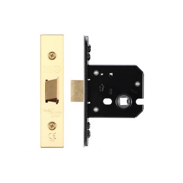 Click Here To Enlarge This Photo Of ZUKF64PVD - Zoo Hardware Architectural Heavy Duty Flat latch 64mm &lpar;45mm backset&rpar; PVD Stainless Brass