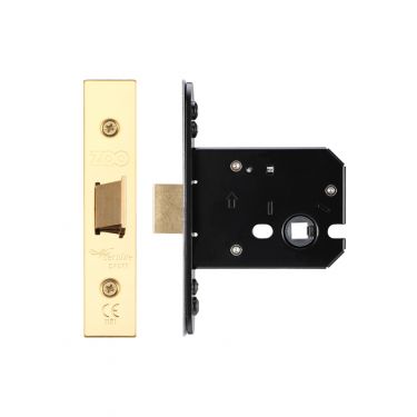 Click Here To Enlarge This Photo Of ZUKF76PVD - Zoo Hardware Architectural Heavy Duty Flat latch 76mm &lpar;57mm backset&rpar; PVD Stainless Brass