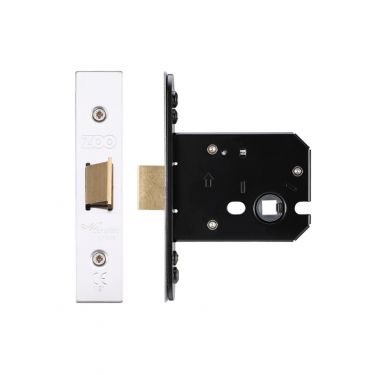 Click Here To Enlarge This Photo Of ZUKF76SS - Zoo Hardware Architectural Heavy Duty Flat latch 76mm &lpar;57mm backset&rpar; Satin Stainless Steel