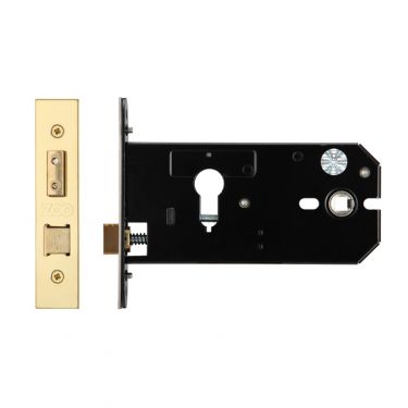 Click Here To Enlarge This Photo Of ZUKH152EPPVD - Zoo Hardware Architectural Heavy Duty Horizontal Euro Profile Lock 152mm &lpar;127mm backset&rpar; Polished Brass