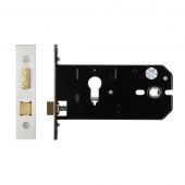 ZUKH152EPSS - Zoo Hardware Architectural Heavy Duty Horizontal Euro Profile Lock 152mm &lpar;127mm backset&rpar; Satin Stainless Steel