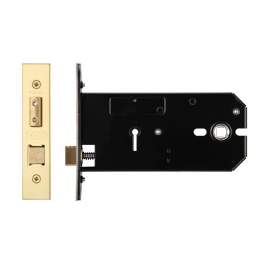 Click Here To Enlarge This Photo Of ZUKH3152PVD - Zoo Hardware Architectural Heavy Duty 3 Lever Horizontal Lock 152mm &lpar;127mm backset&rpar; Polished Brass