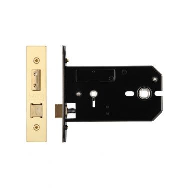 Click Here To Enlarge This Photo Of ZUKHB127PVD - Zoo Hardware Architectural Heavy Duty Horizontal Bathroom Lock 127mm &lpar;102mm backset&rpar; Polished Brass