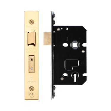 Click Here To Enlarge This Photo Of ZUKS364PVD - Zoo Hardware Architectural Heavy Duty 3 Lever Sashlock 64mm &lpar;45mm backset&rpar; PVD Stainless Brass