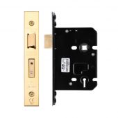ZUKS376PVD - Zoo Hardware Architectural Heavy Duty 3 Lever Sashlock 76mm &lpar;57mm backset&rpar; PVD Stainless Brass