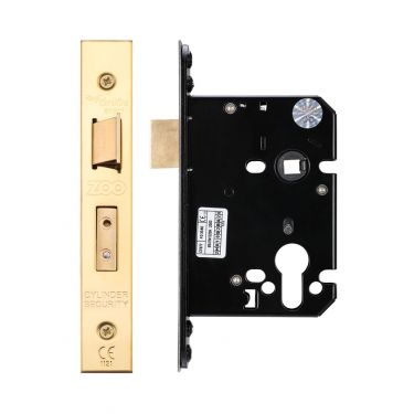 Click Here To Enlarge This Photo Of ZUKS76EPPVD - Zoo Hardware Architectural Heavy Duty Euro Profile Sashlock 76mm &lpar;57mm backset&rpar; PVD Stainless Brass