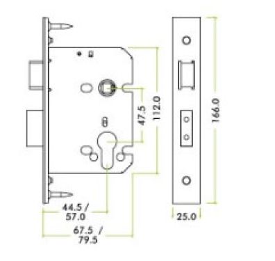 Click Here To Enlarge This Photo Of ZUKS76EPSS - Zoo Hardware Architectural Heavy Duty Euro Profile Sashlock 76mm &lpar;57mm backset&rpar; Satin Stainless Steel