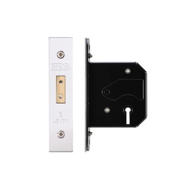 Click Here To Enlarge This Photo Of ZURD364SS - Zoo Hardware 3 Lever Replacement Deadlock 64mm &lpar;45mm backset&rpar; Satin Stainless Steel