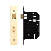 ZURS364PVD - Zoo Hardware 3 Lever Replacement Sashlock 64mm &lpar;45mm backset&rpar; PVD Stainless Brass