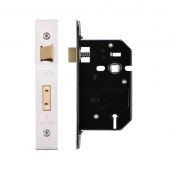 ZURS364SS - Zoo Hardware 3 Lever Replacement Sashlock 64mm &lpar;45mm backset&rpar; Satin Stainless Steel