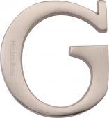C1565 2 G-SN Heritage Brass Alphabet G Pin Fix 51mm &lpar;2"&rpar; Satin Nickel Finish