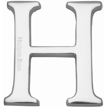 Click Here To Enlarge This Photo Of C1565 2 H-PC Heritage Brass Alphabet H Pin Fix 51mm &lpar;2"&rpar; Polished Chrome Finish