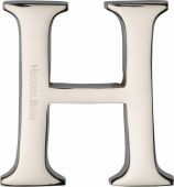 C1565 2 H-PNF Heritage Brass Alphabet H Pin Fix 51mm &lpar;2"&rpar; Polished Nickel Finish