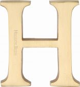 C1565 2 H-SB Heritage Brass Alphabet H Pin Fix 51mm &lpar;2"&rpar; Satin Brass Finish