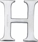 C1565 2 H-SC Heritage Brass Alphabet H Pin Fix 51mm &lpar;2"&rpar; Satin Chrome Finish