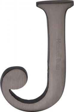 Click Here To Enlarge This Photo Of C1565 2 J-MB Heritage Brass Alphabet J Pin Fix 51mm &lpar;2"&rpar; Matt Bronze Finish