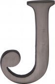 C1565 2 J-MB Heritage Brass Alphabet J Pin Fix 51mm &lpar;2"&rpar; Matt Bronze Finish