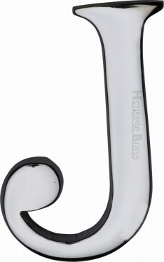 Click Here To Enlarge This Photo Of C1565 2 J-PC Heritage Brass Alphabet J Pin Fix 51mm &lpar;2"&rpar; Polished Chrome Finish