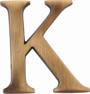 Click Here To Enlarge This Photo Of C1565 2 K-AT Heritage Brass Alphabet K Pin Fix 51mm &lpar;2"&rpar; Antique Brass Finish
