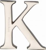 C1565 2 K-PNF Heritage Brass Alphabet K Pin Fix 51mm &lpar;2"&rpar; Polished Nickel Finish