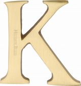 C1565 2 K-SB Heritage Brass Alphabet K Pin Fix 51mm &lpar;2"&rpar; Satin Brass Finish