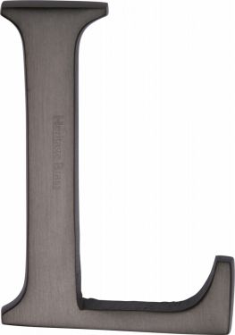 Click Here To Enlarge This Photo Of C1565 2 L-MB Heritage Brass Alphabet L Pin Fix 51mm &lpar;2"&rpar; Matt Bronze Finish