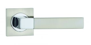 Fortessa - FDEARE-SNCP - Ares Lever on a Rose Satin Nickel&sol;Polished Chrome Finish