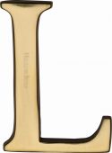 C1565 2 L-PB Heritage Brass Alphabet L Pin Fix 51mm &lpar;2"&rpar; Polished Brass Finish