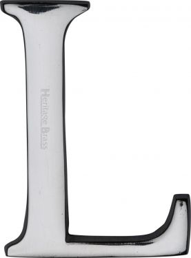 Click Here To Enlarge This Photo Of C1565 2 L-PC Heritage Brass Alphabet L Pin Fix 51mm &lpar;2"&rpar; Polished Chrome Finish
